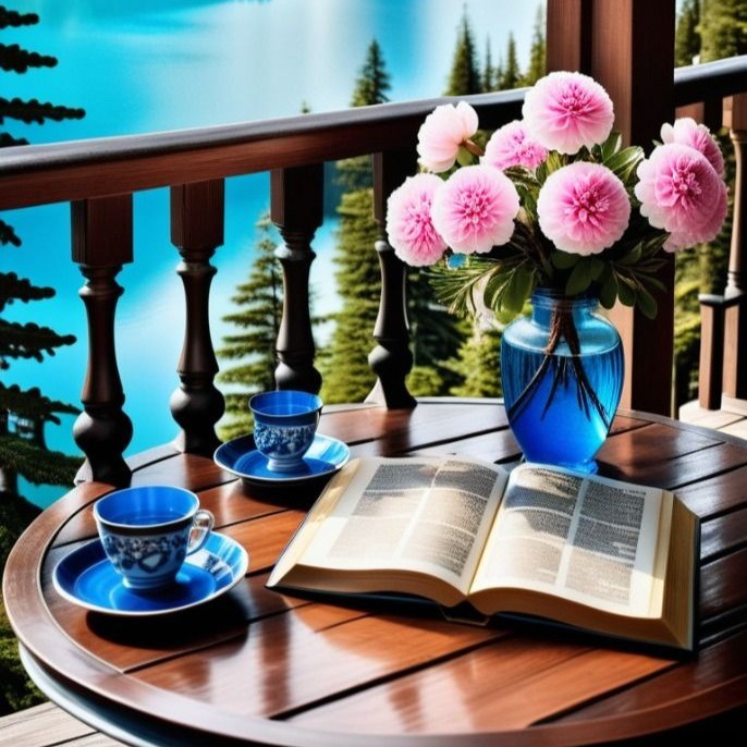 открытая книга на столе 1